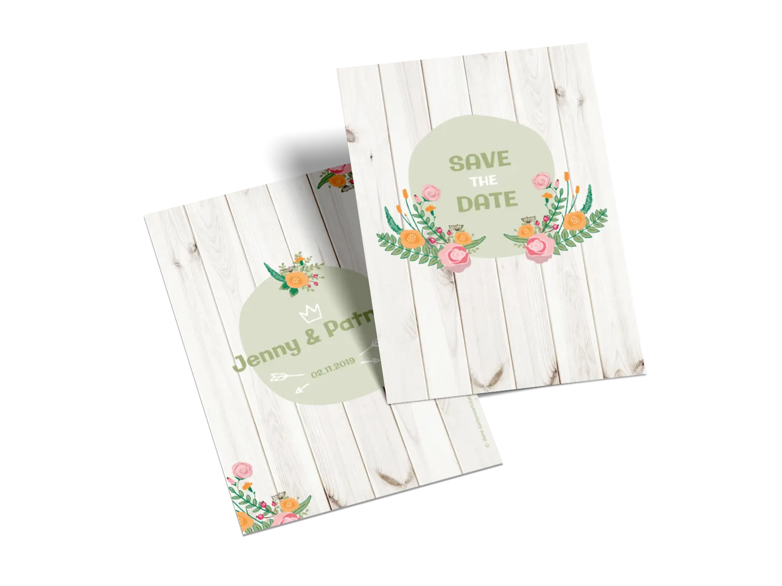 Save-the-Date-Karte "Liebe aus Holz"