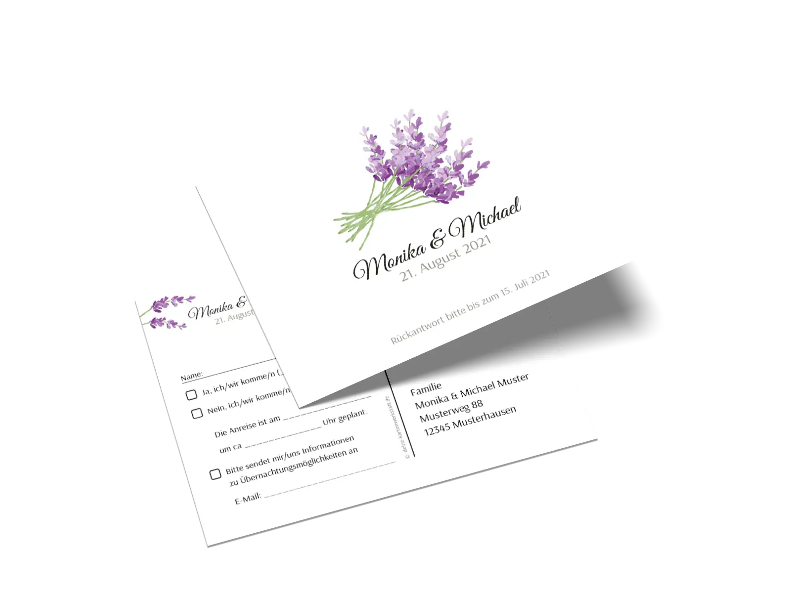 Antwortkarte "Lavendel"