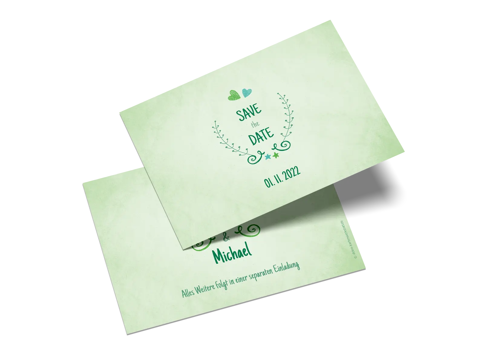 Save-the-Date-Karte "Pastell"