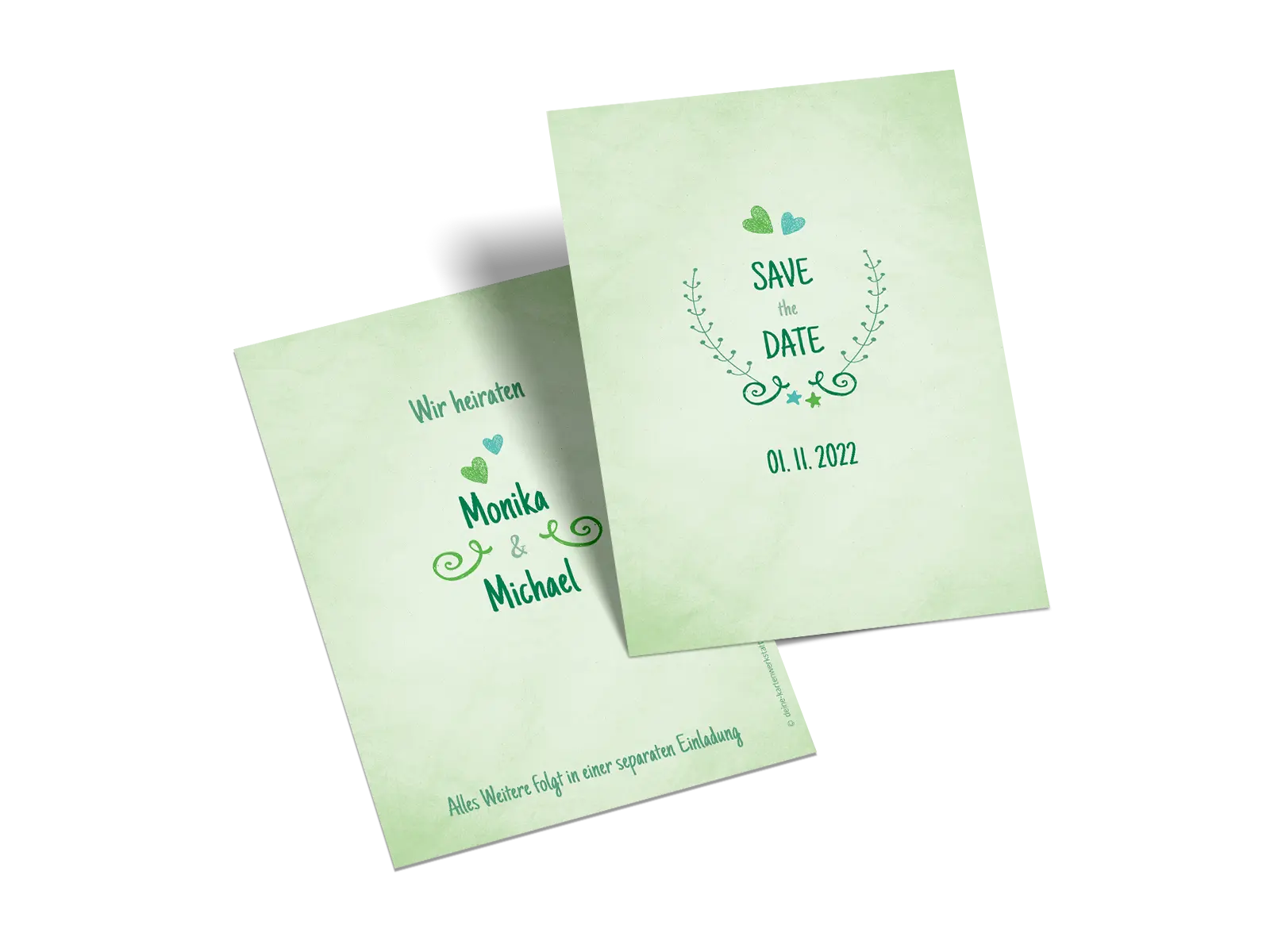 Save-the-Date-Karte "Pastell"