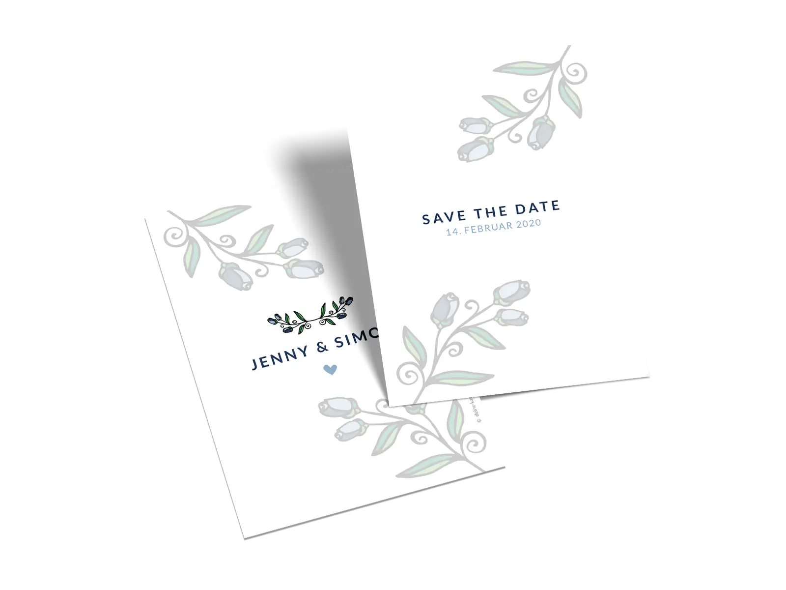 Save-the-Date-Karte "Abstract Rose"