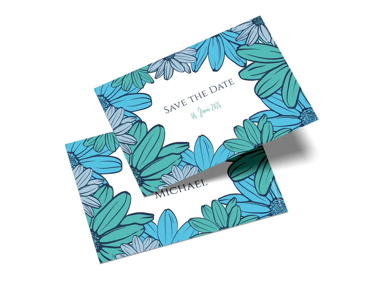 Save-the-Date-Karte "Gerbera"