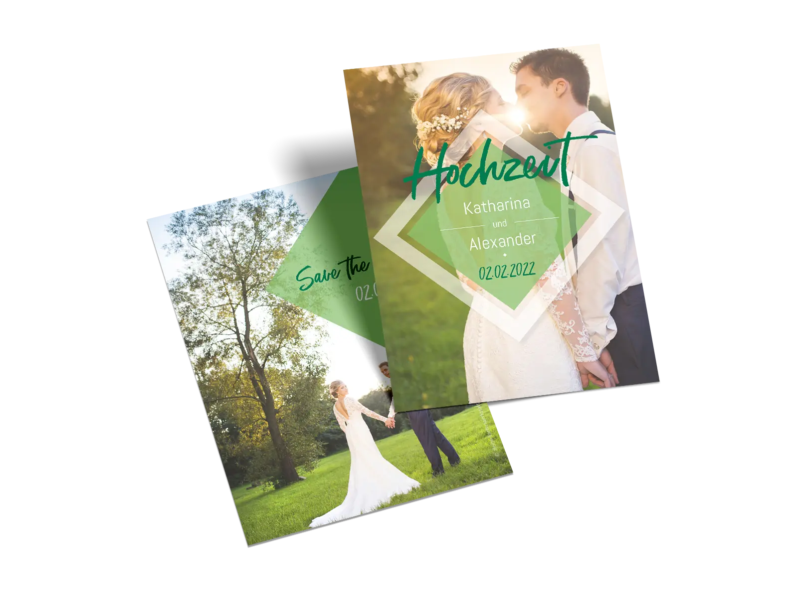 Save-the-Date-Karte "Liebe im Quadrat"