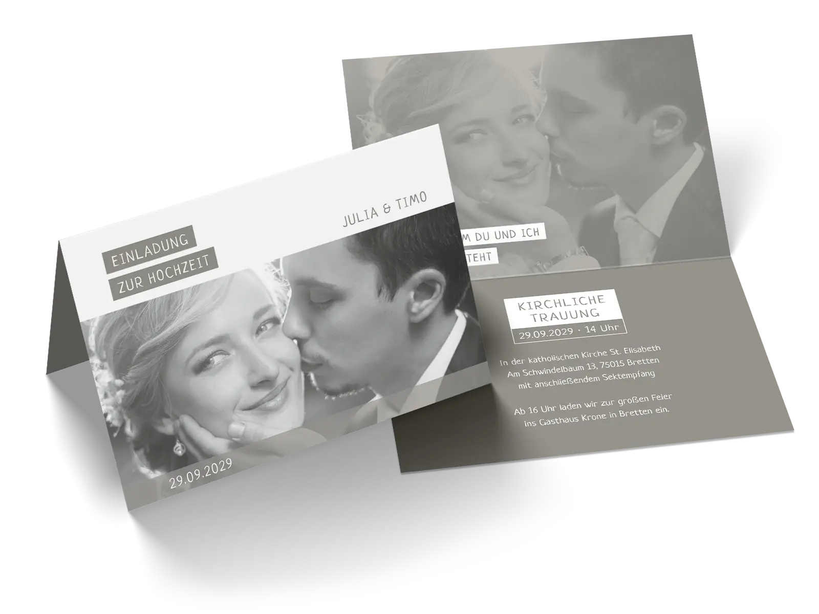 Hochzeitseinladung "Farbenspiel"