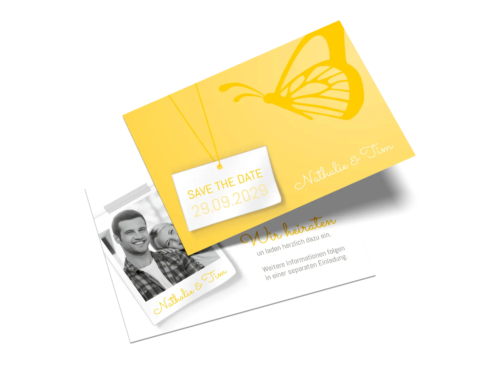 Save-the-Date-Karte "Schmetterling"