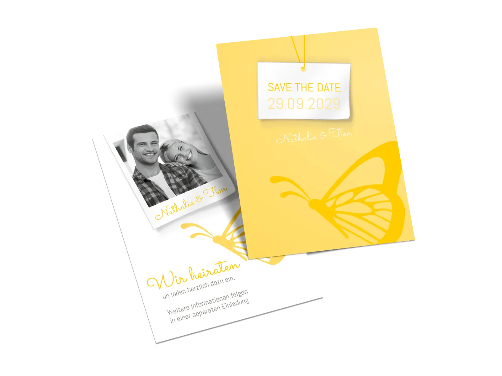 Save-the-Date-Karte "Schmetterling"