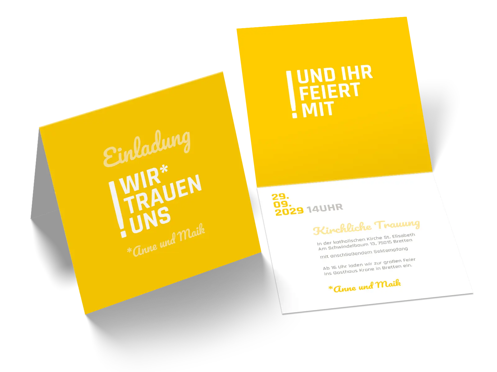 Hochzeitseinladung "Trau Dich"