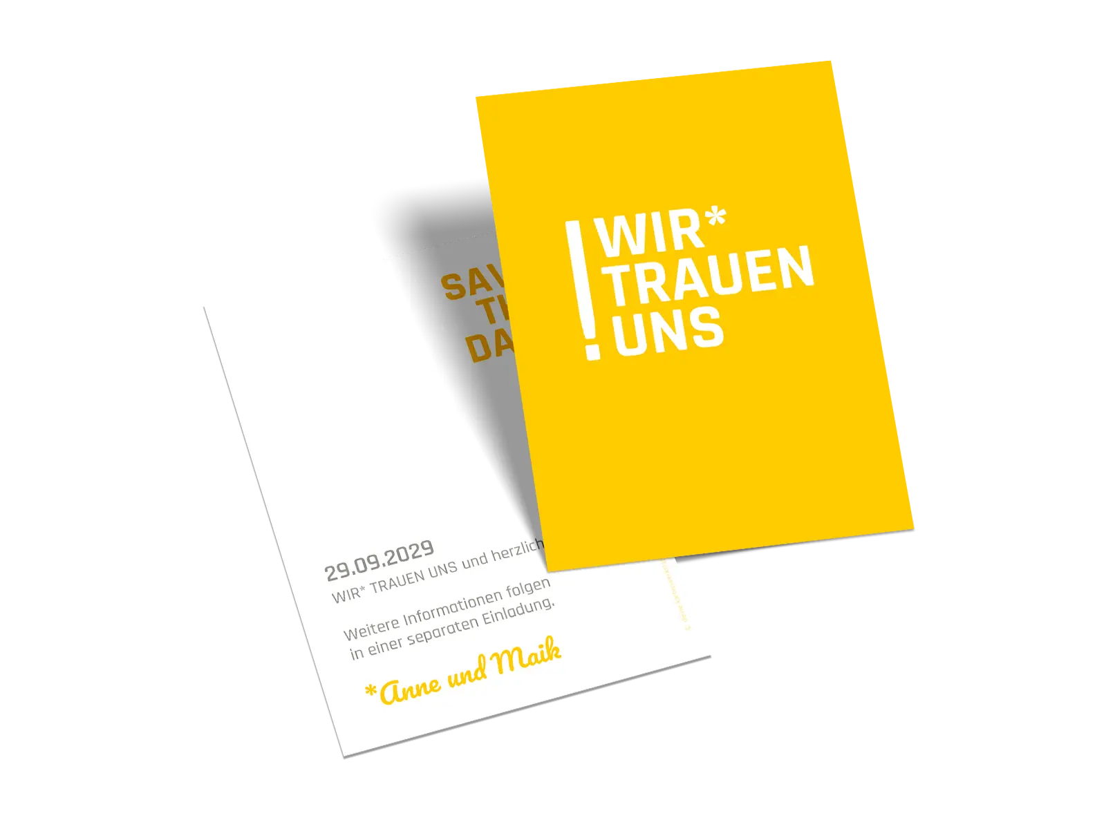 Save-the-Date-Karte "Trau Dich"