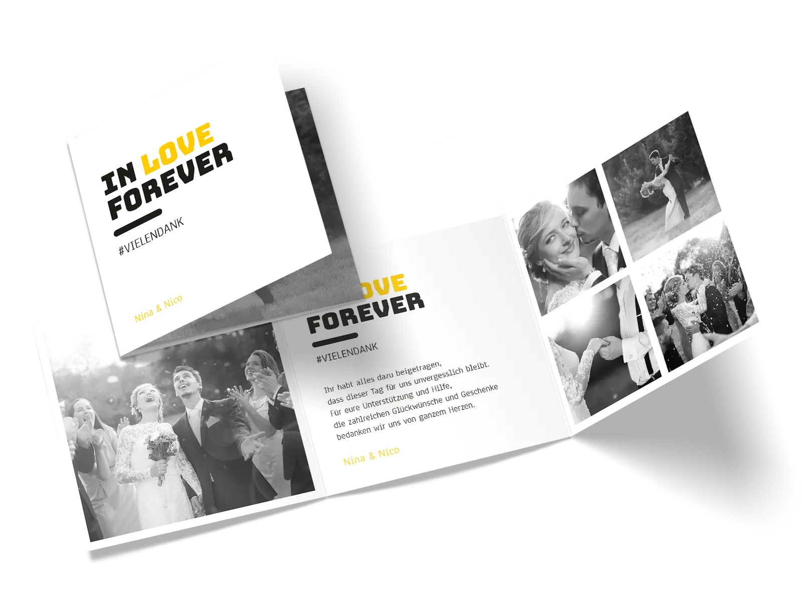 Dankeskarte "In love forever"