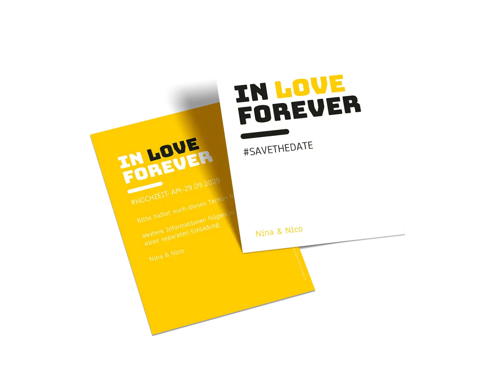 Save-the-Date-Karte "In love forever"