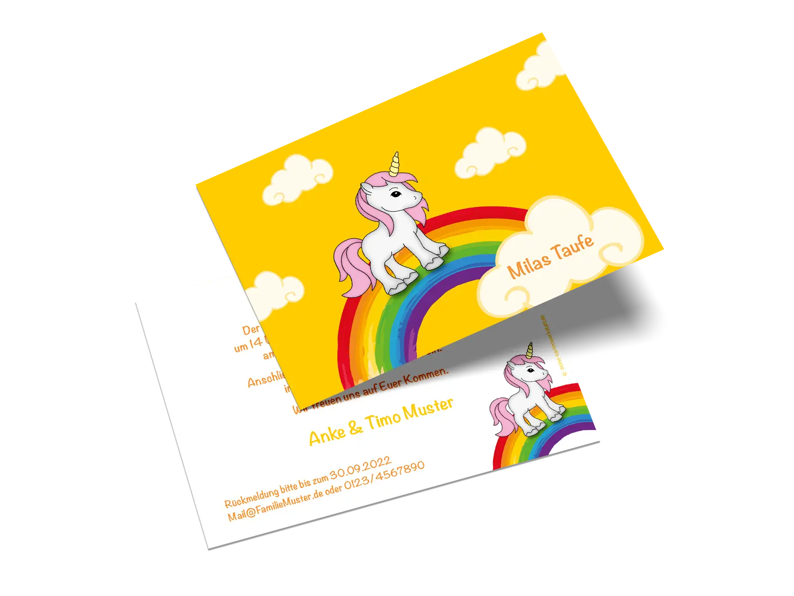 Taufeinladung "Unicorn"