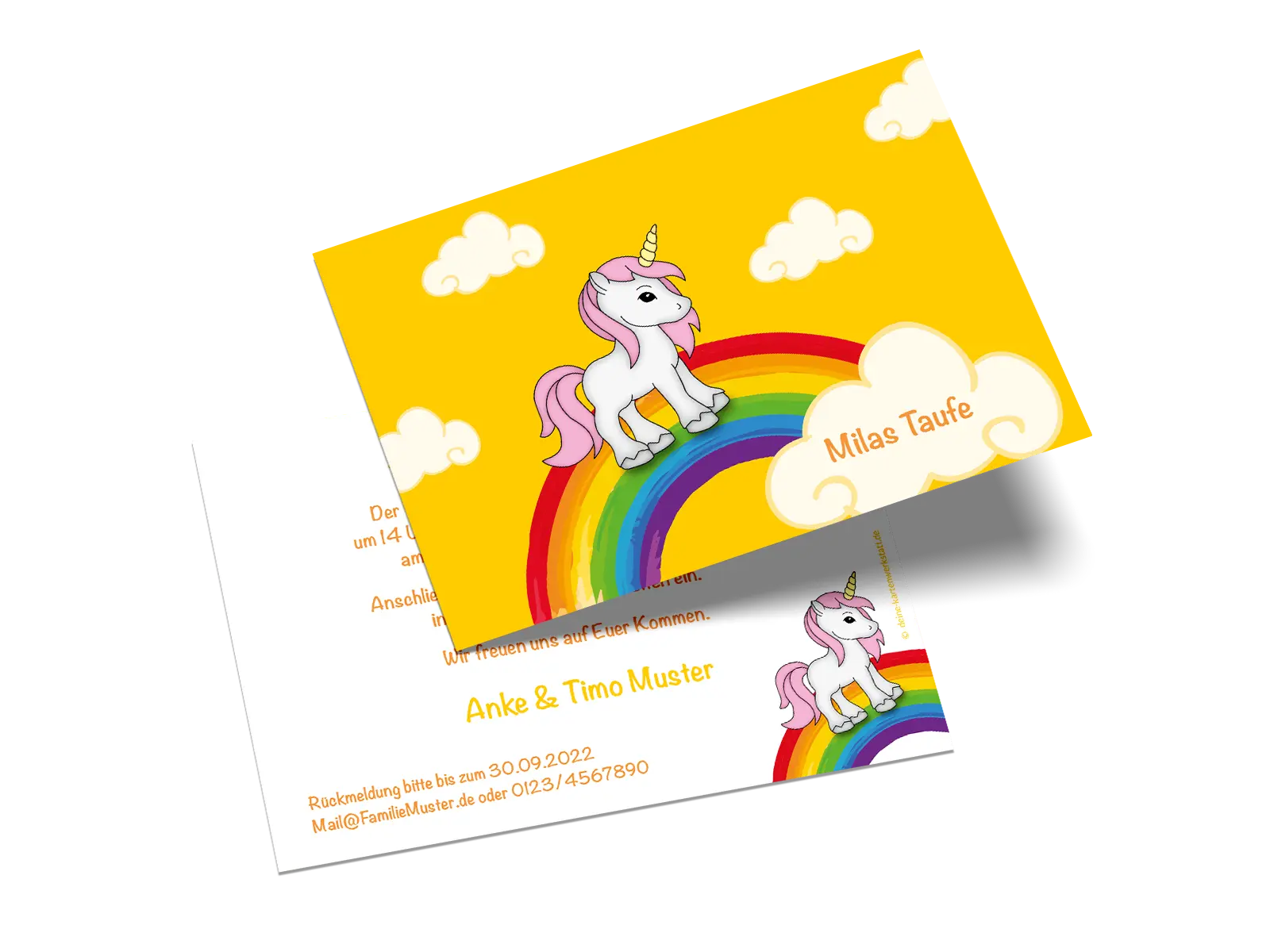 Taufeinladung "Unicorn"