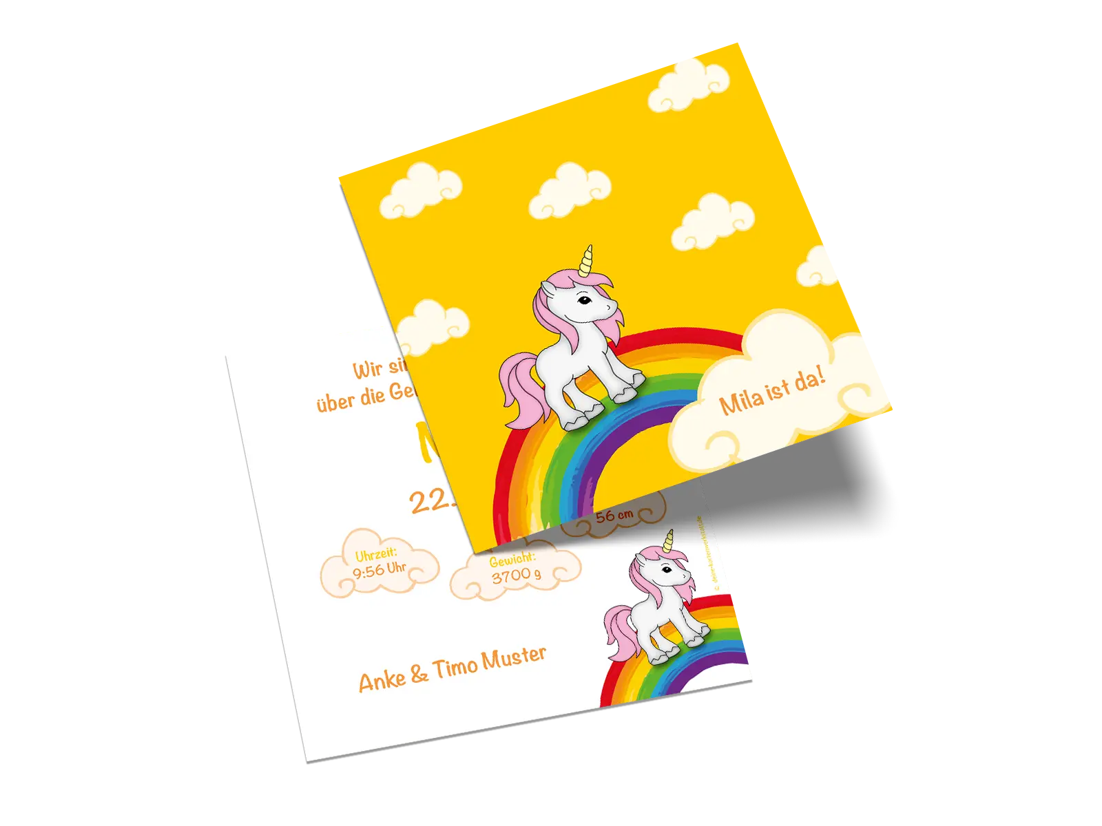 Geburtskarte "Unicorn"