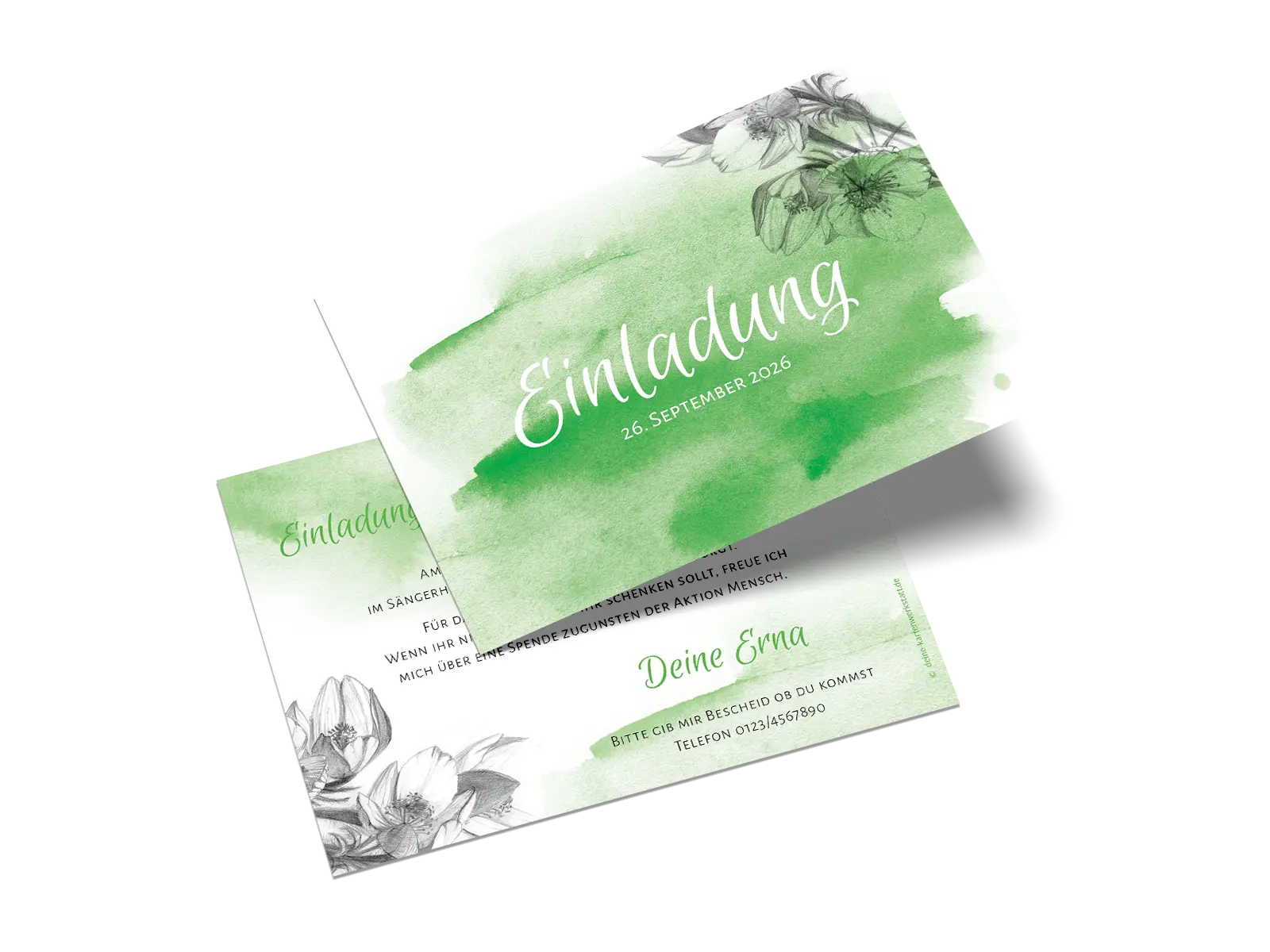 Geburtstagseinladung "Aquarell"