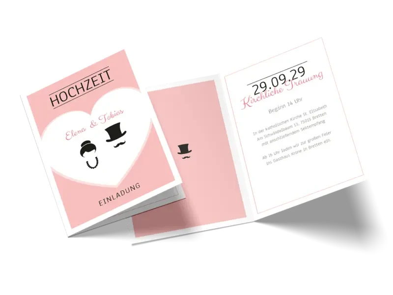 Hochzeitseinladung "Silhouette"