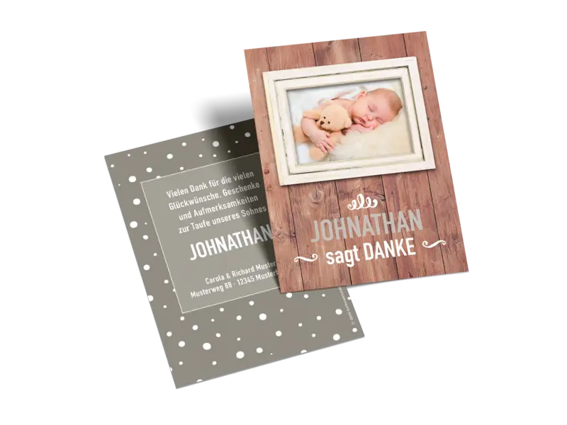 Kleine Postkarte hoch