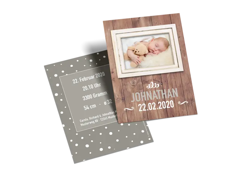 Kleine Postkarte hoch