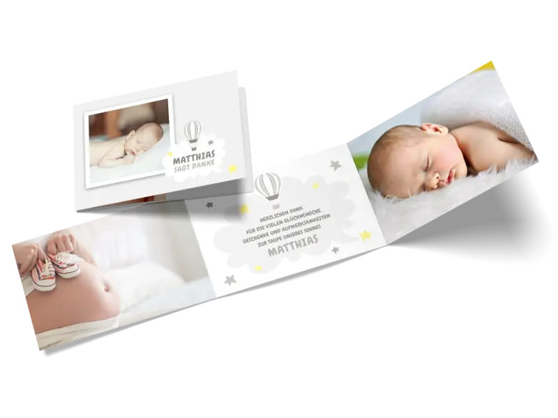 Kleine Doppelklappkarte quer