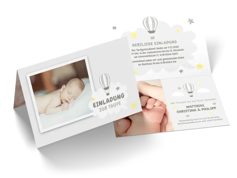 Mittlere Klappkarte hoch