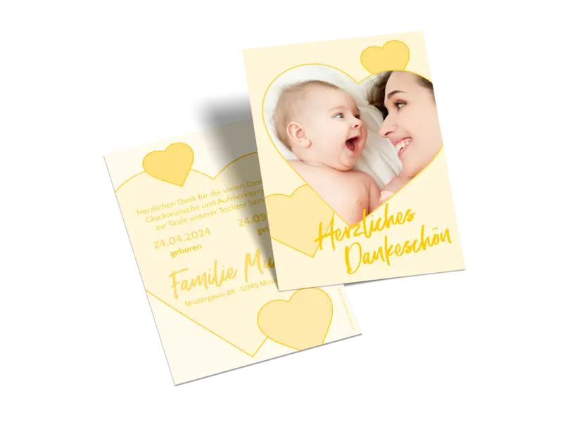Kleine Postkarte hoch