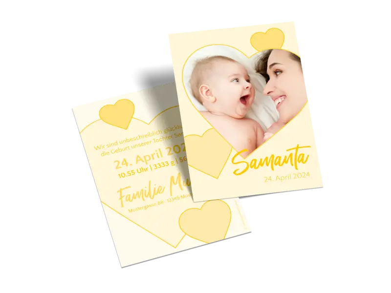 Kleine Postkarte hoch