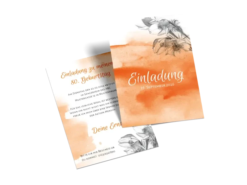 Geburtstagseinladung "Aquarell"