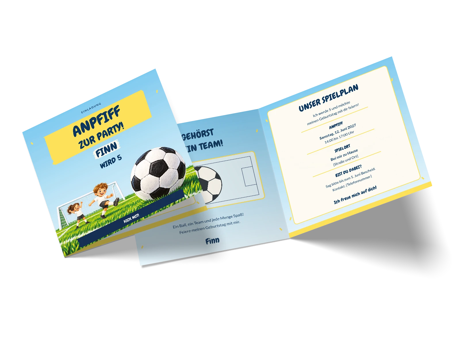 Kindergeburtstagseinladung „Anpfiff“