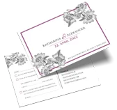 Antwortkarten für Hochzeit drucken