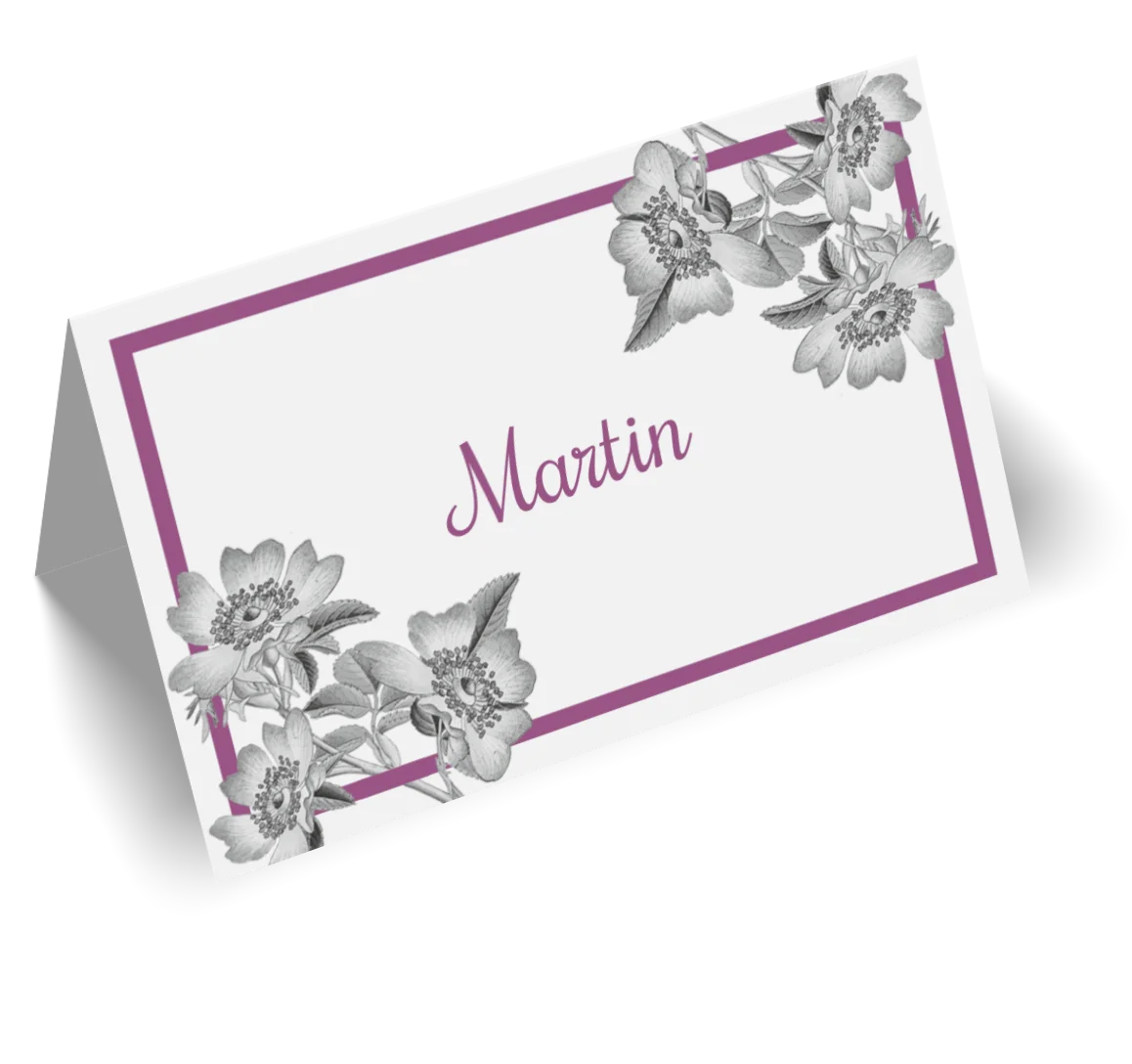 Tischkarten für Hochzeit drucken