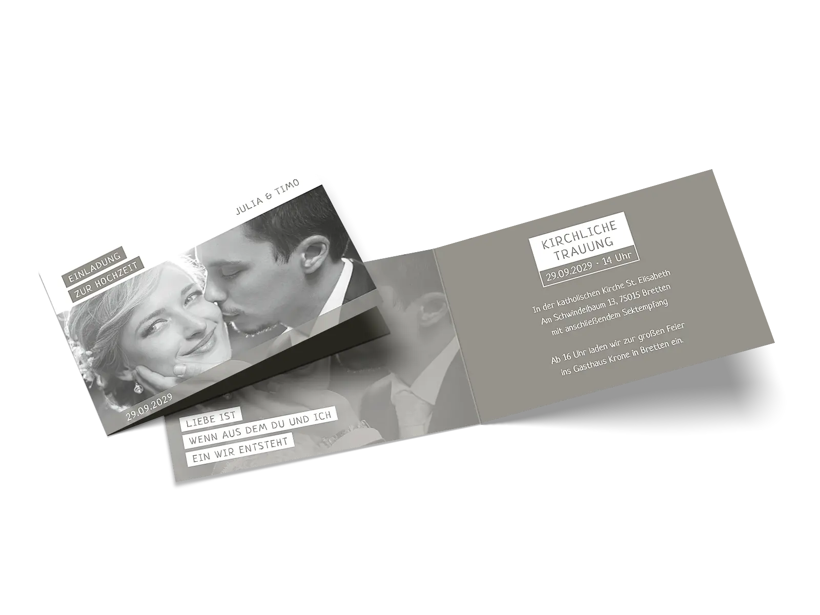 Hochzeitseinladung "Farbenspiel"