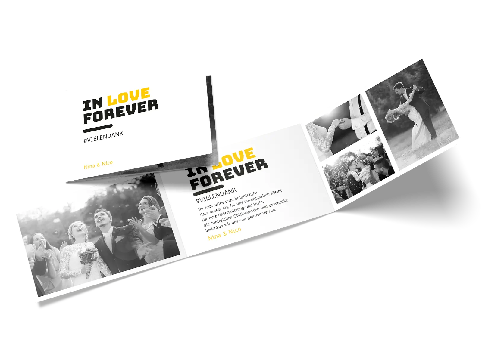 Dankeskarte "In love forever"