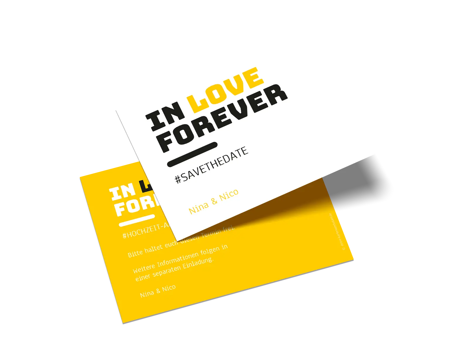 Save-the-Date-Karte "In love forever"