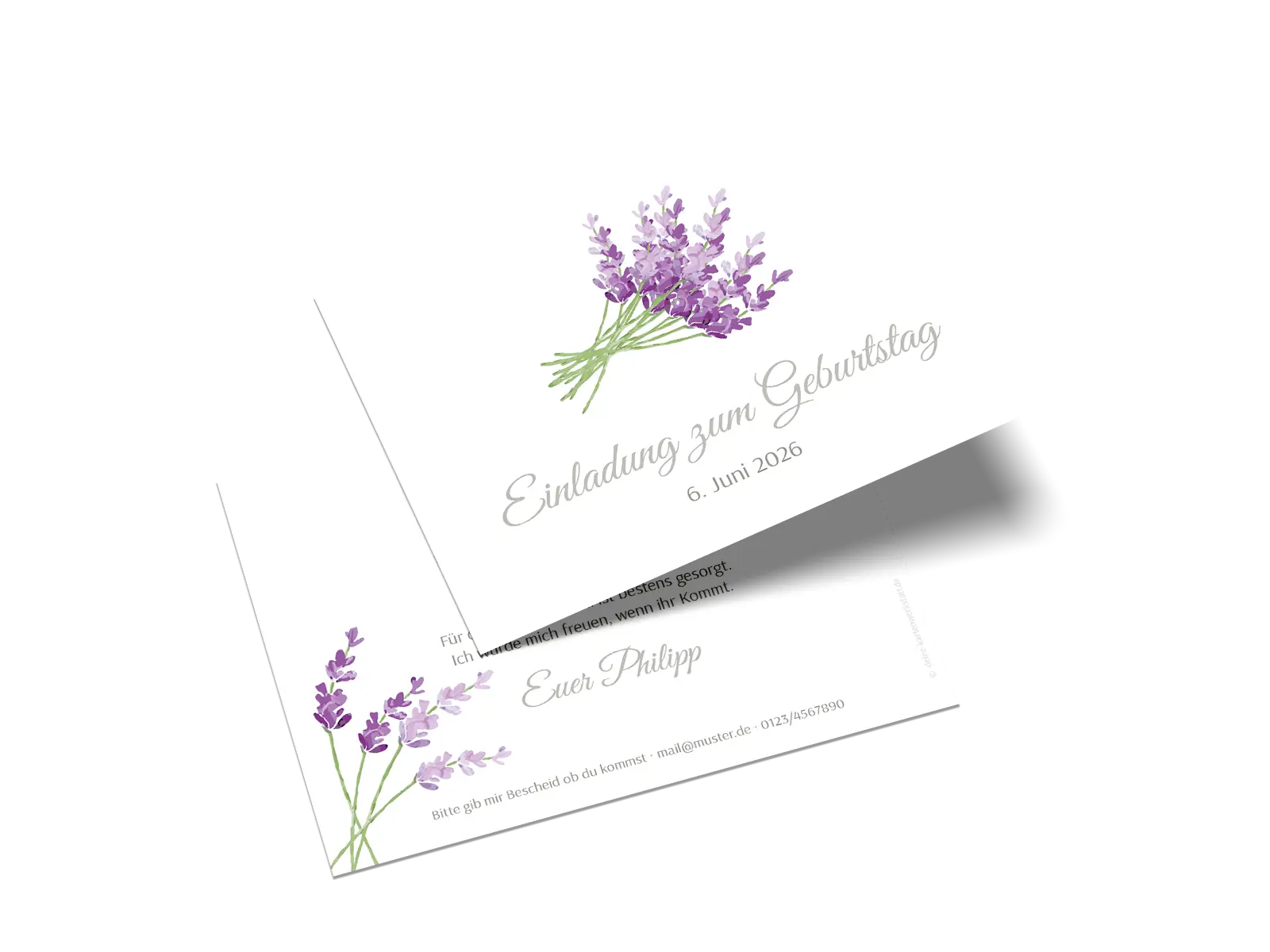 Geburtstagseinladung "Lavendel"