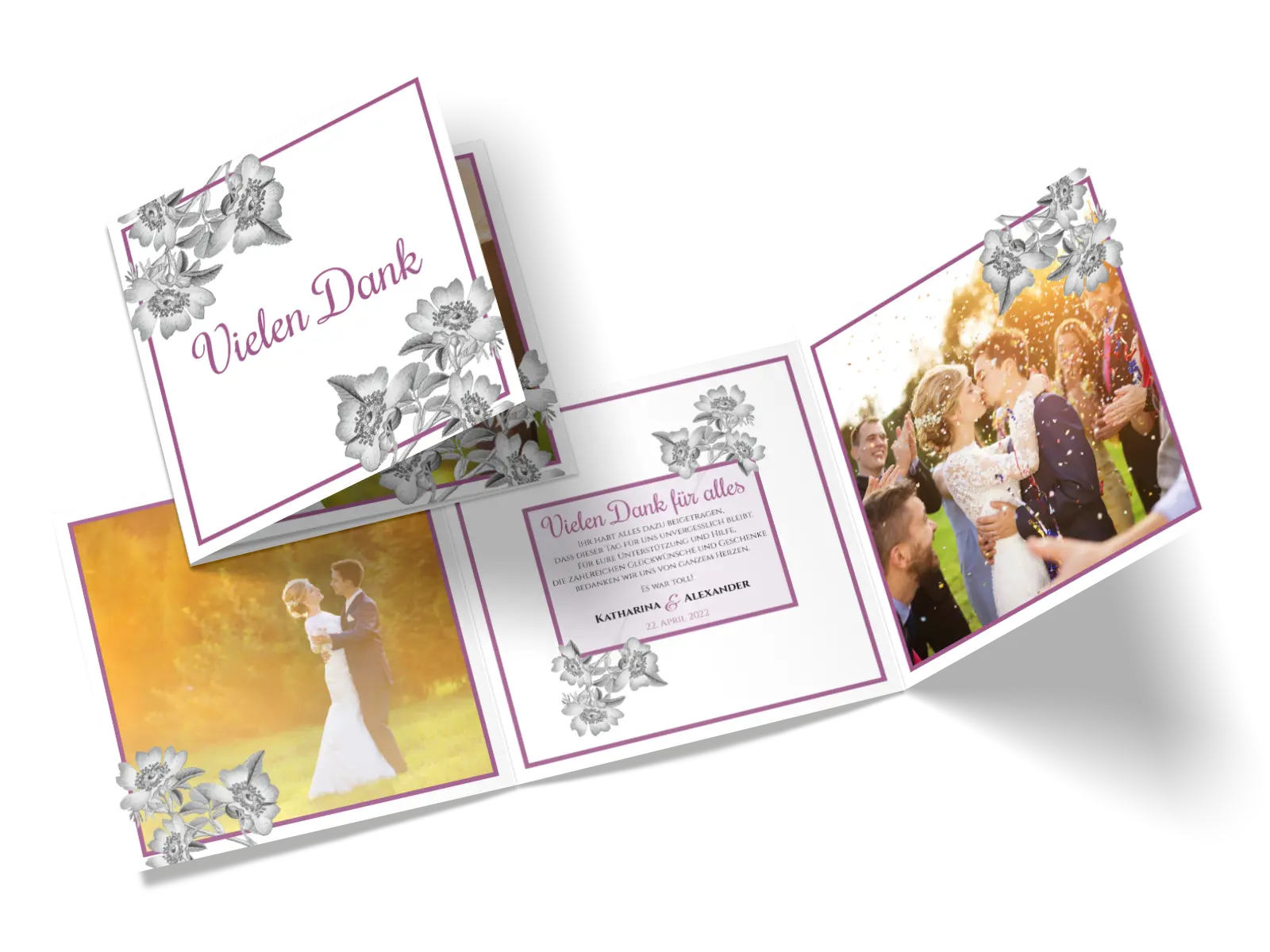 Dankeskarte "Timeless Flowers"