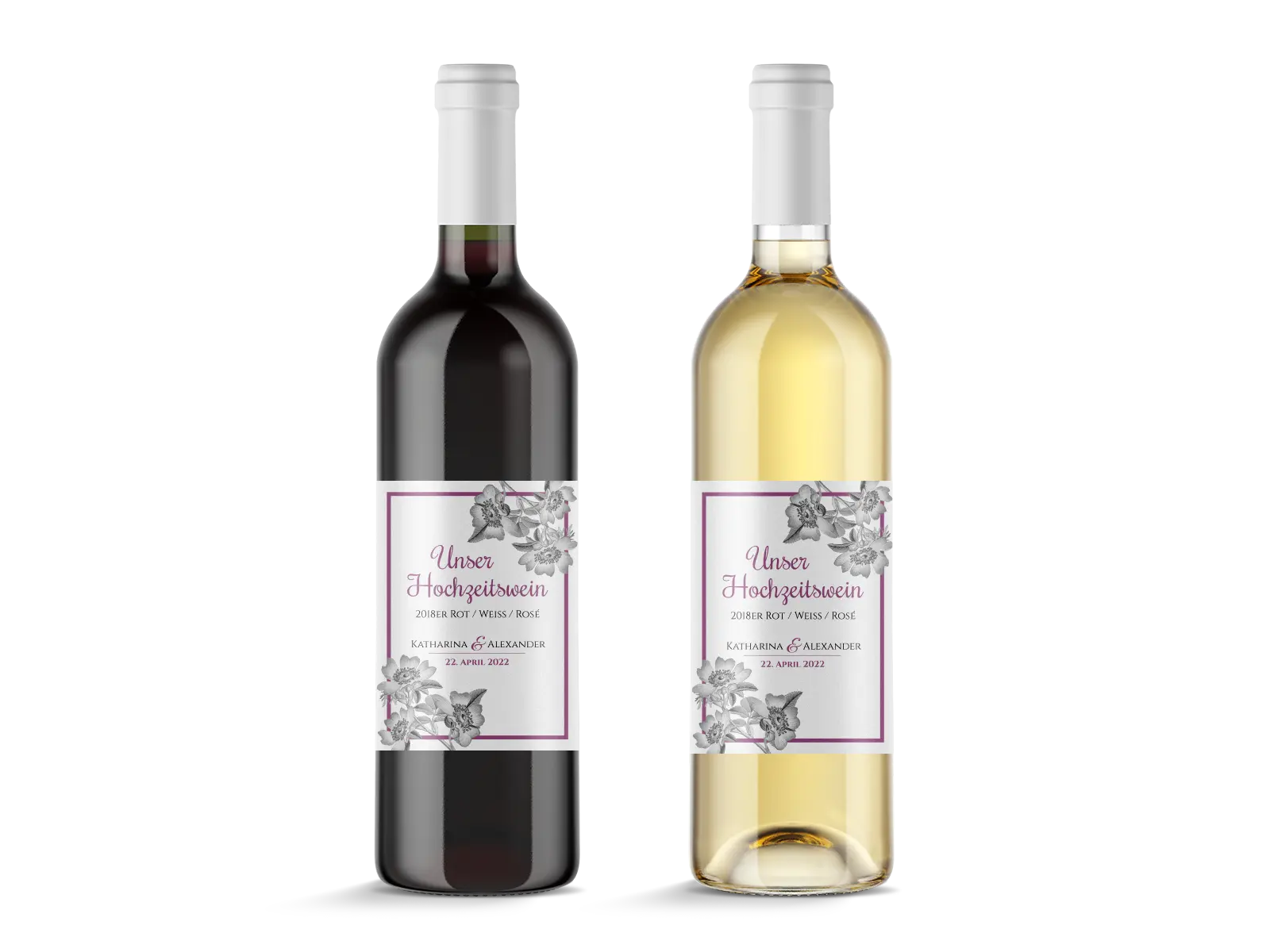 Flaschenetiketten "Timeless-Flowers"