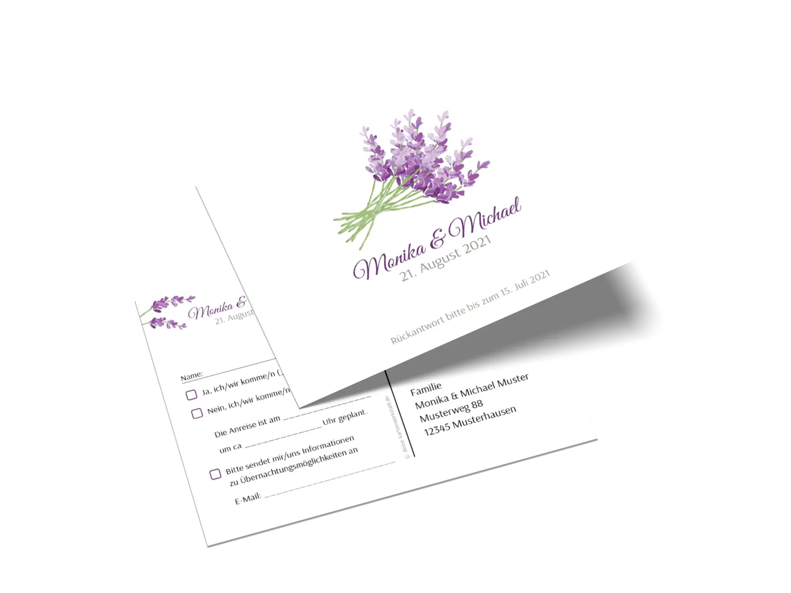 Antwortkarte "Lavendel"