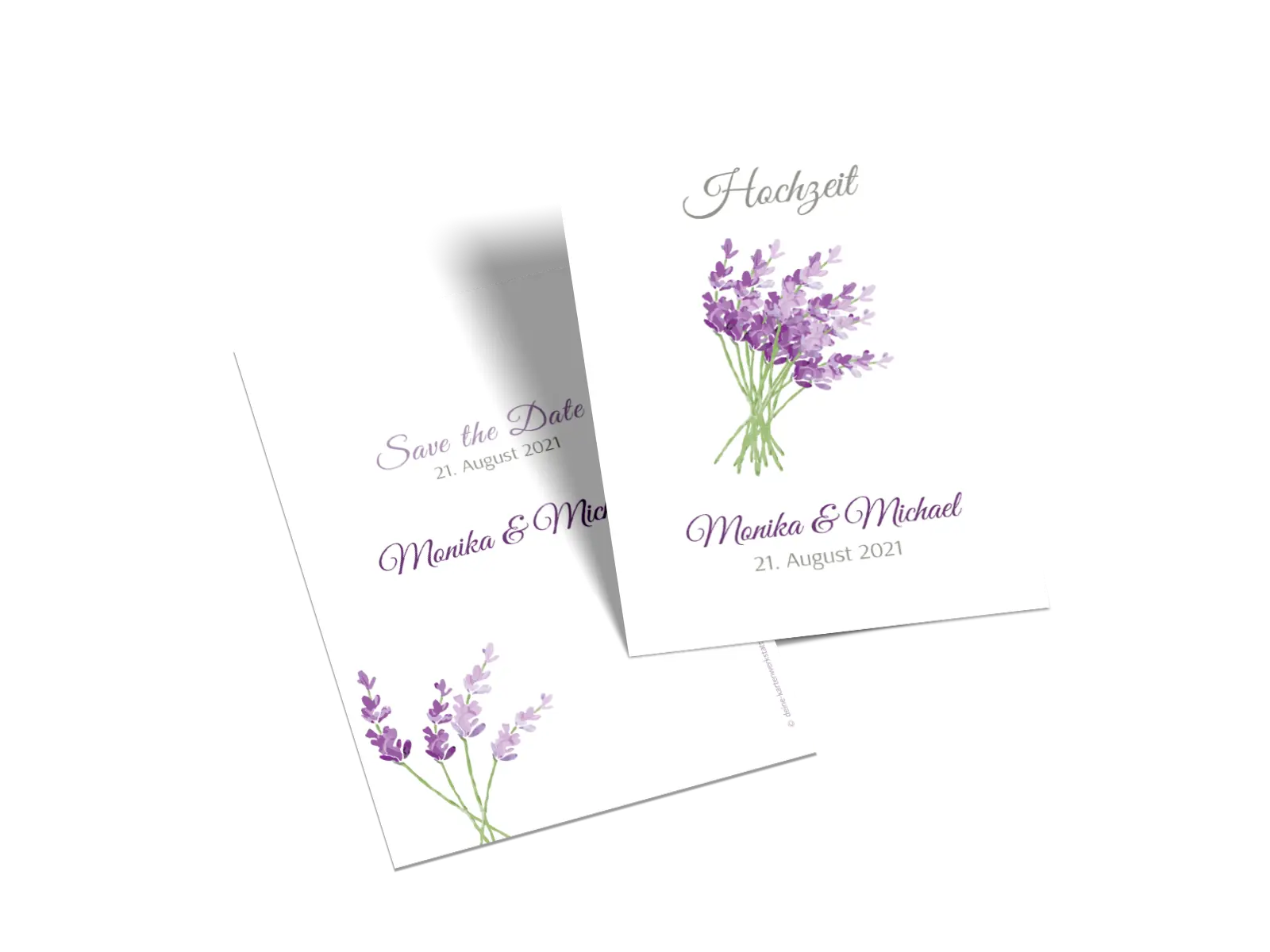 Save-the-Date-Karte "Lavendel"