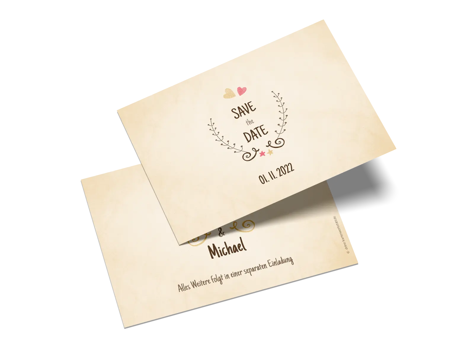 Save-the-Date-Karte "Pastell"