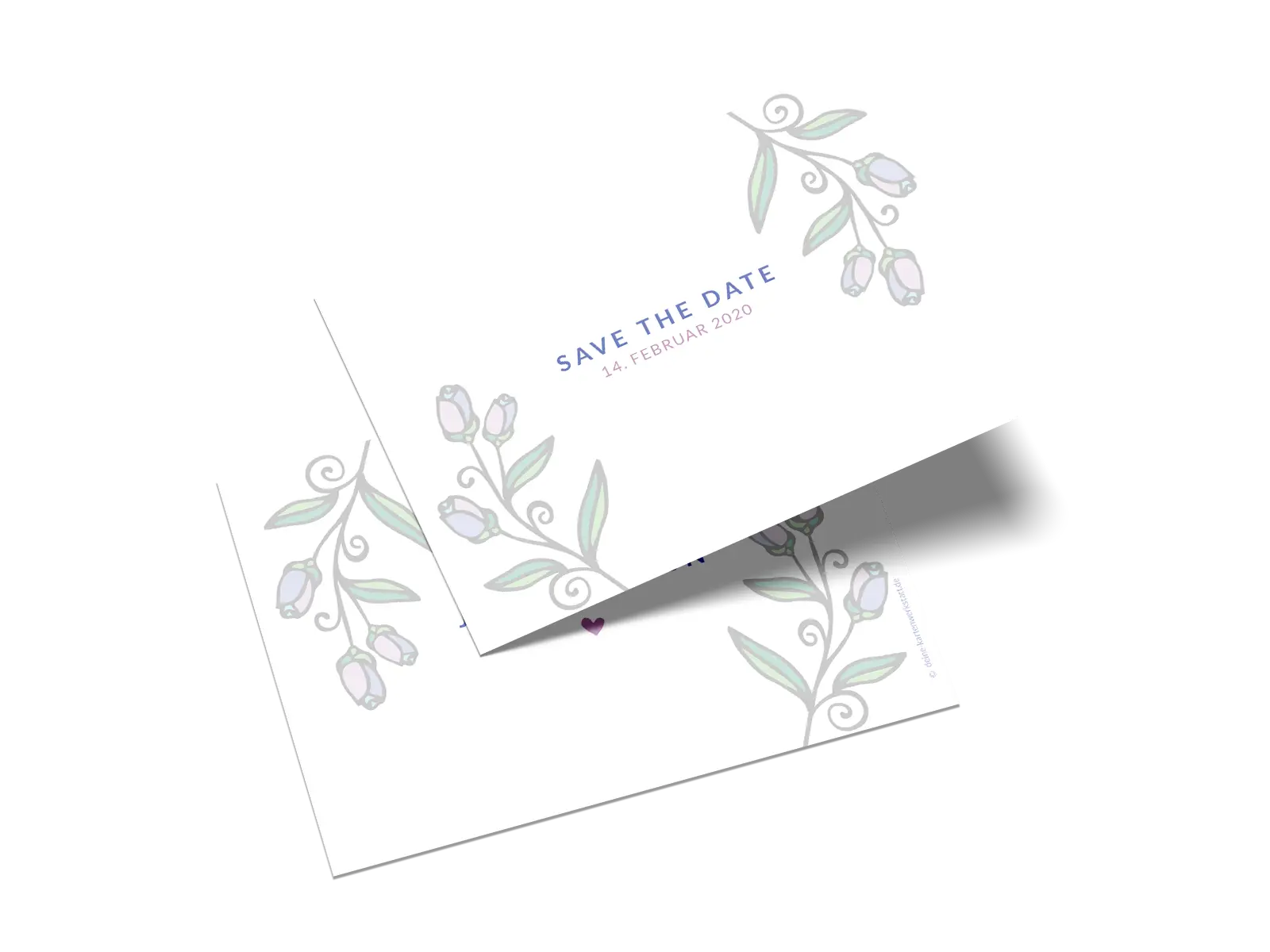 Save-the-Date-Karte "Abstract Rose"