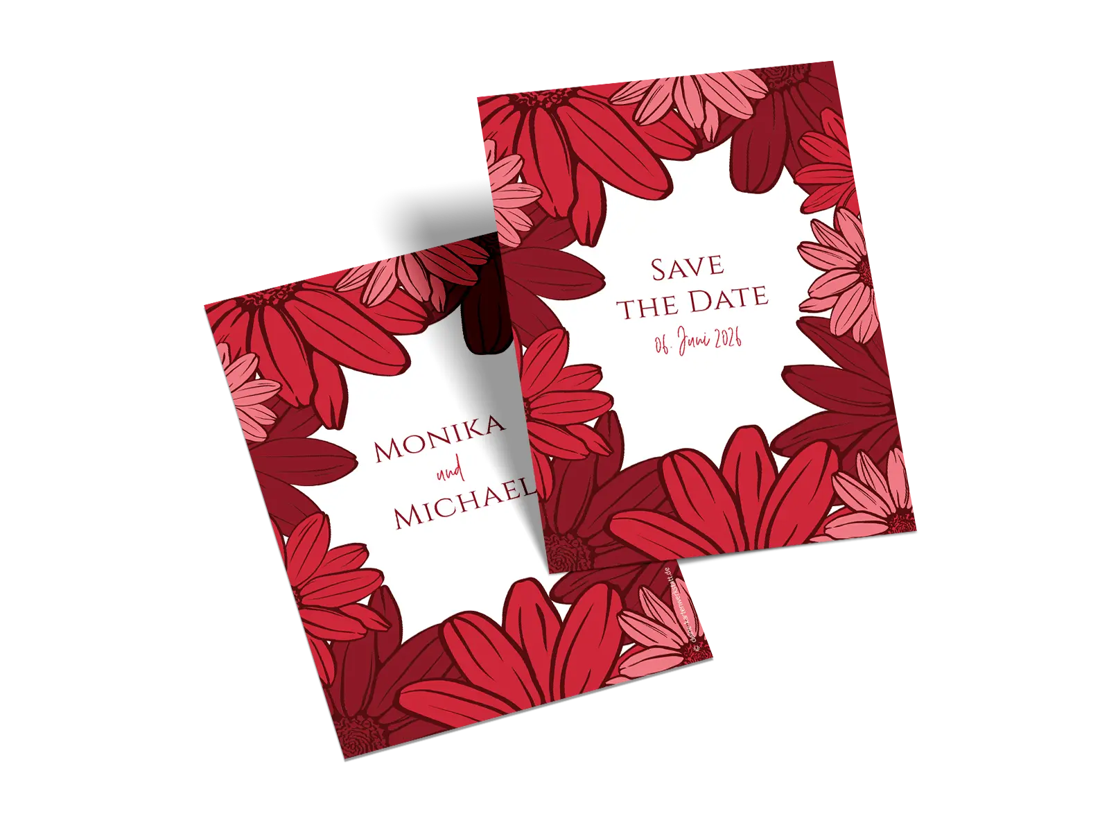 Save-the-Date-Karte "Gerbera"