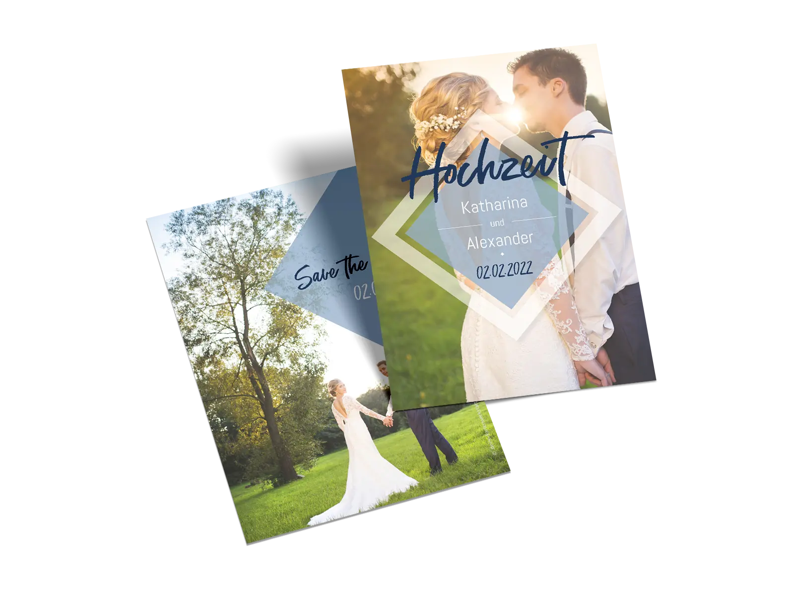 Save-the-Date-Karte "Liebe im Quadrat"