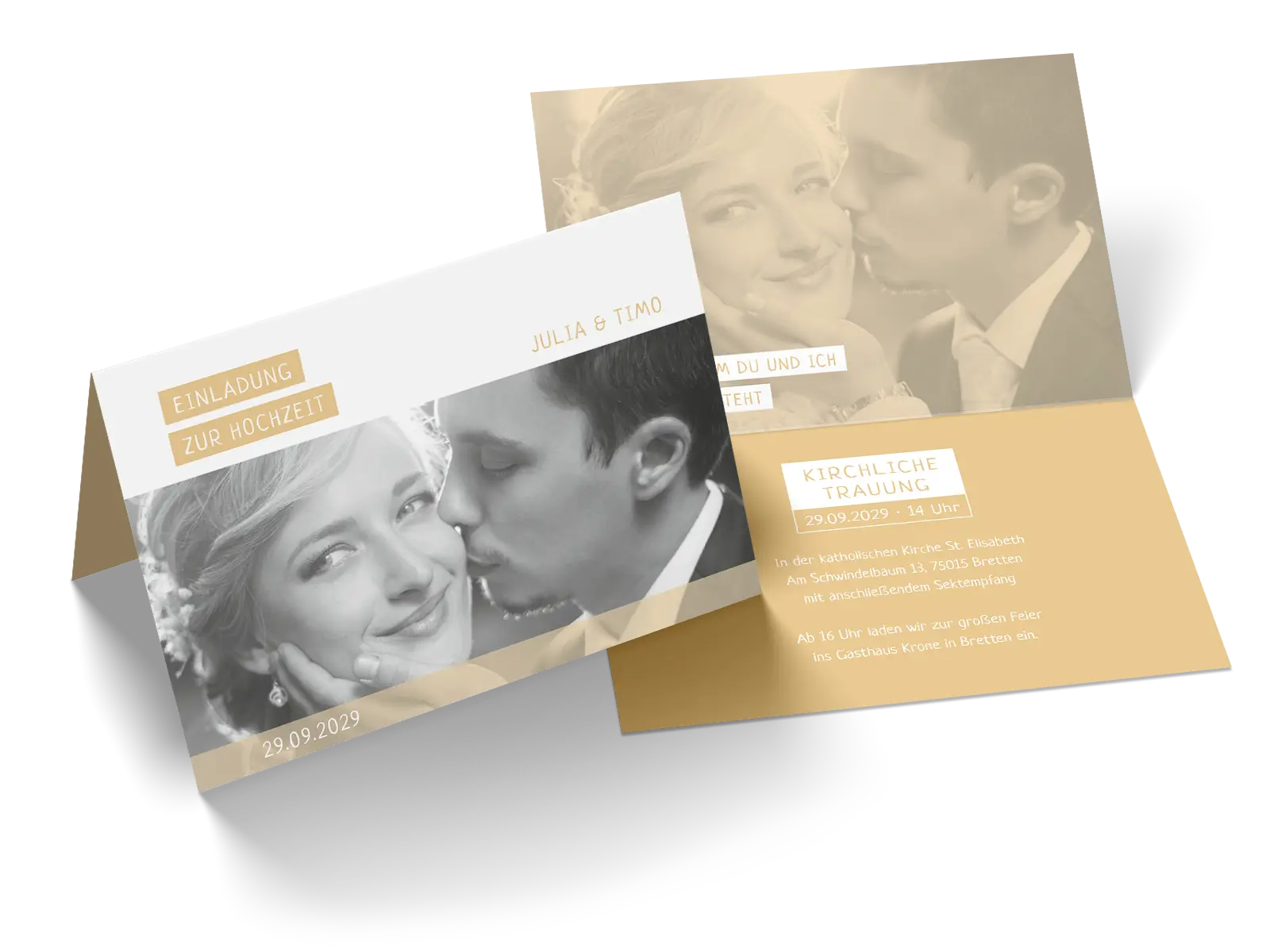 Hochzeitseinladung "Farbenspiel"