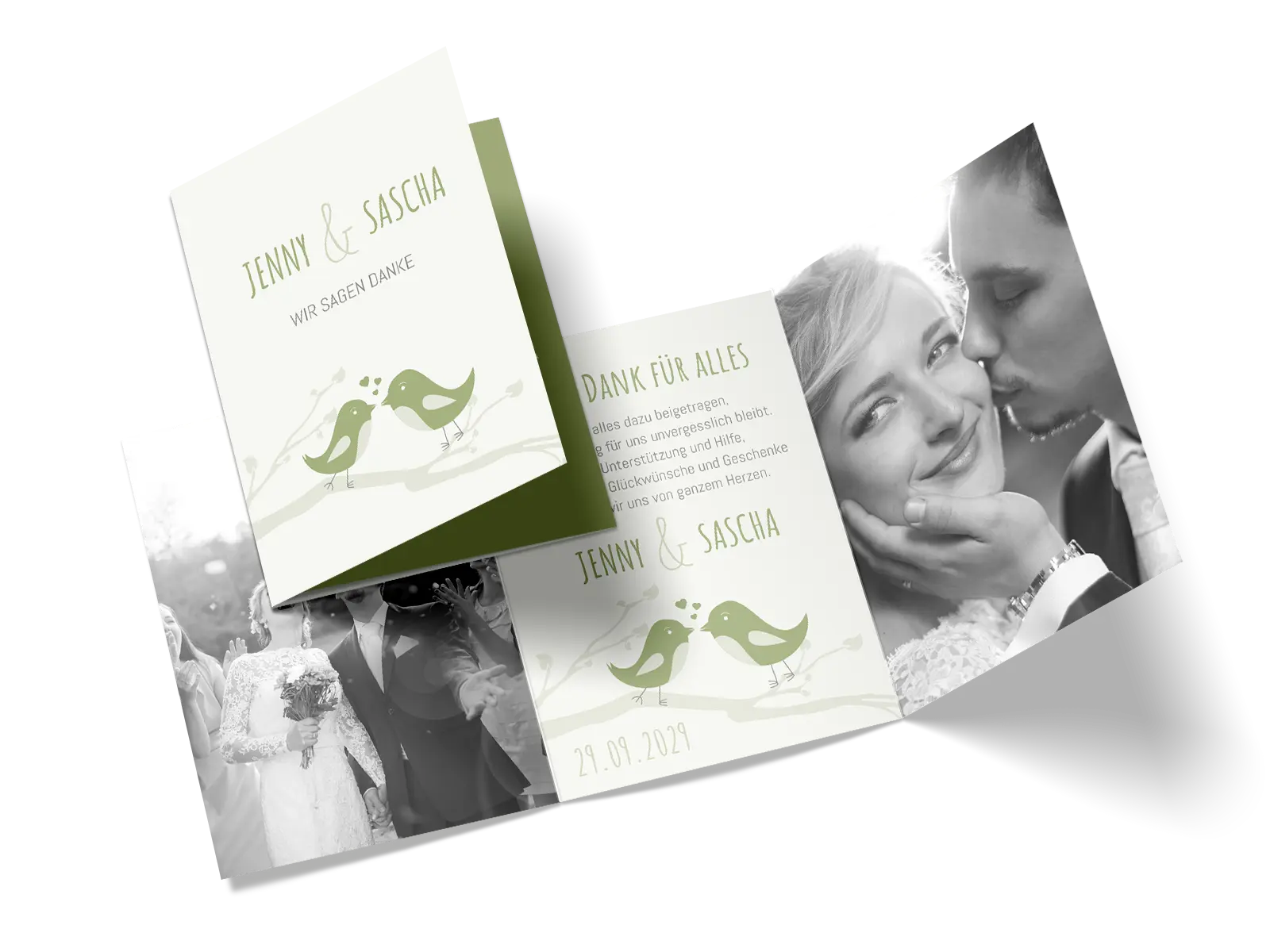 Dankeskarte "Birds in love"