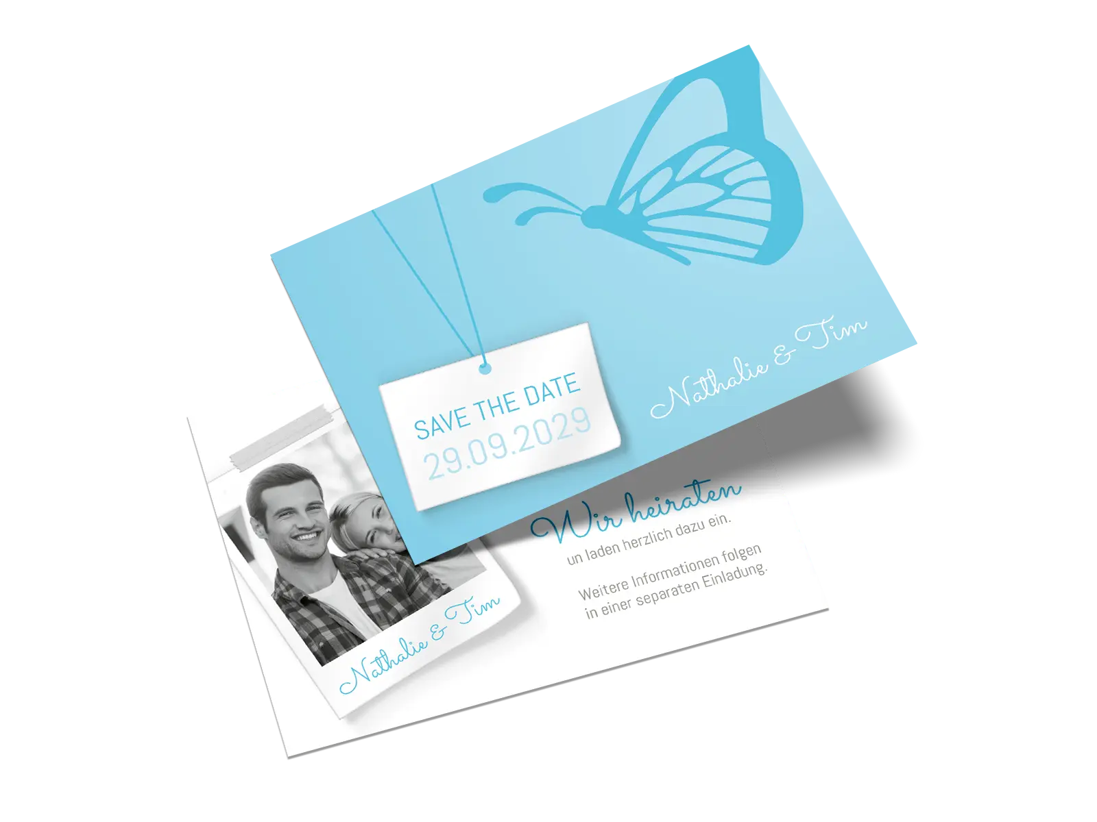 Save-the-Date-Karte "Schmetterling"