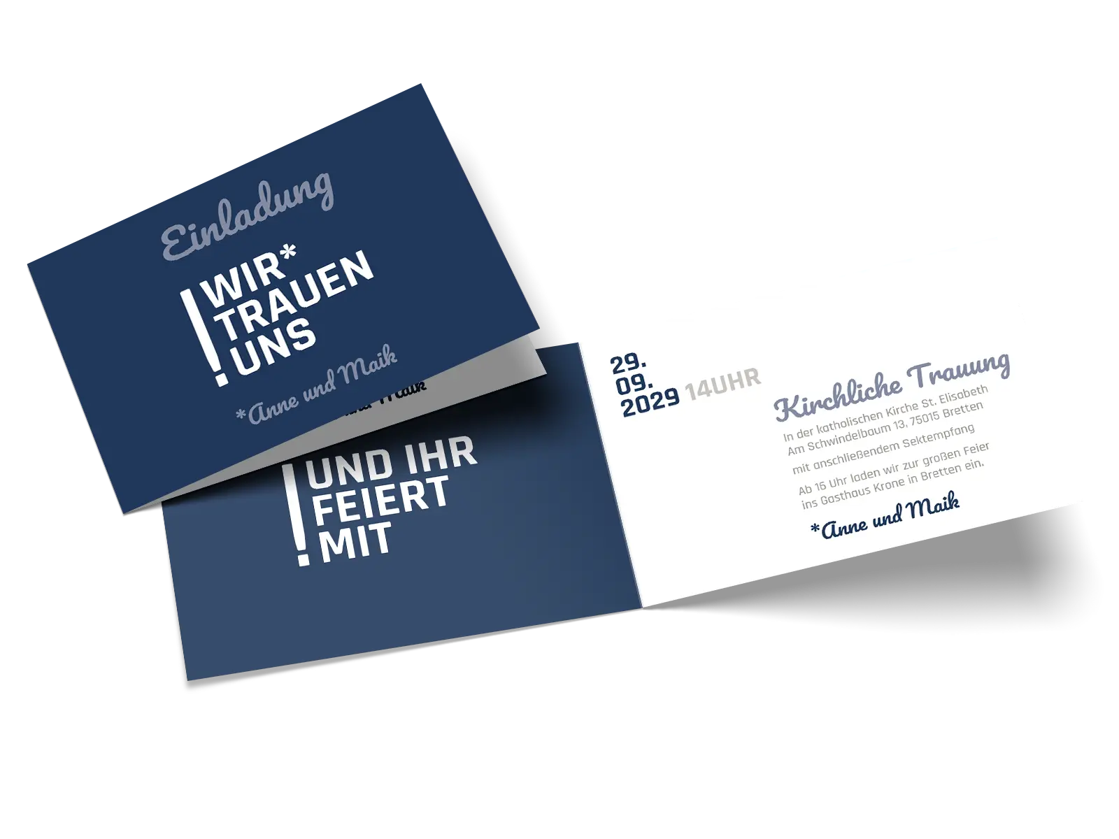 Hochzeitseinladung "Trau Dich"