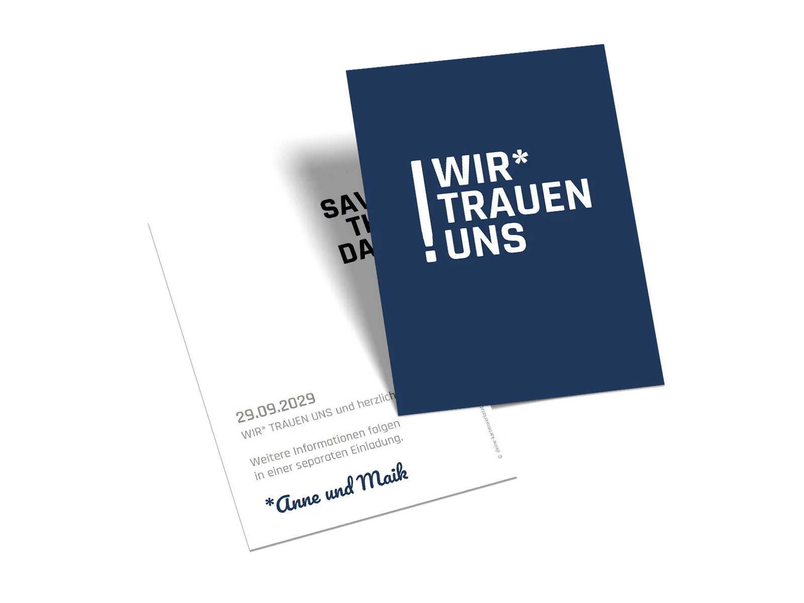 Save-the-Date-Karte "Trau Dich"