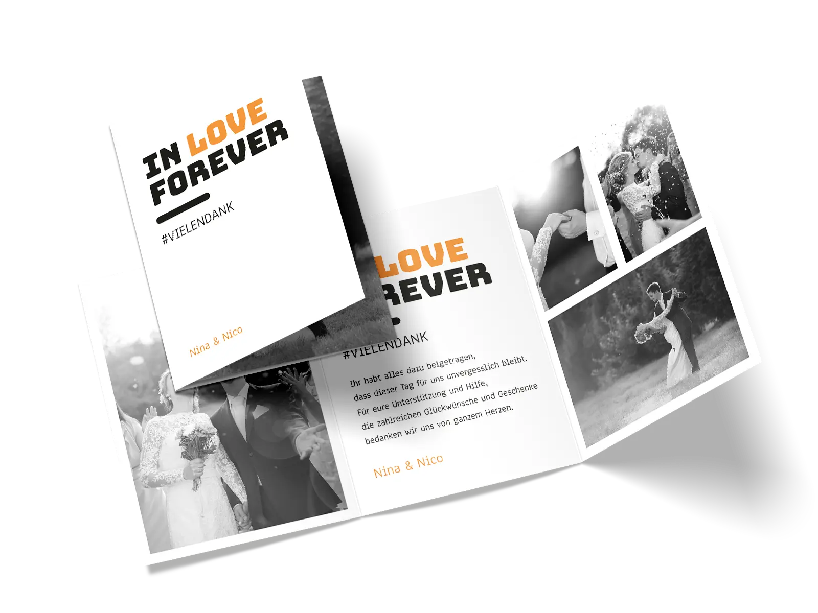 Dankeskarte "In love forever"