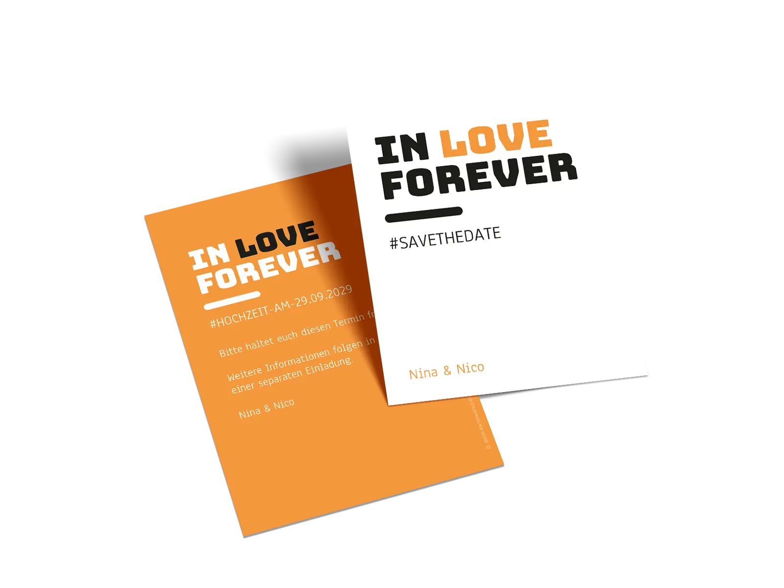 Save-the-Date-Karte "In love forever"