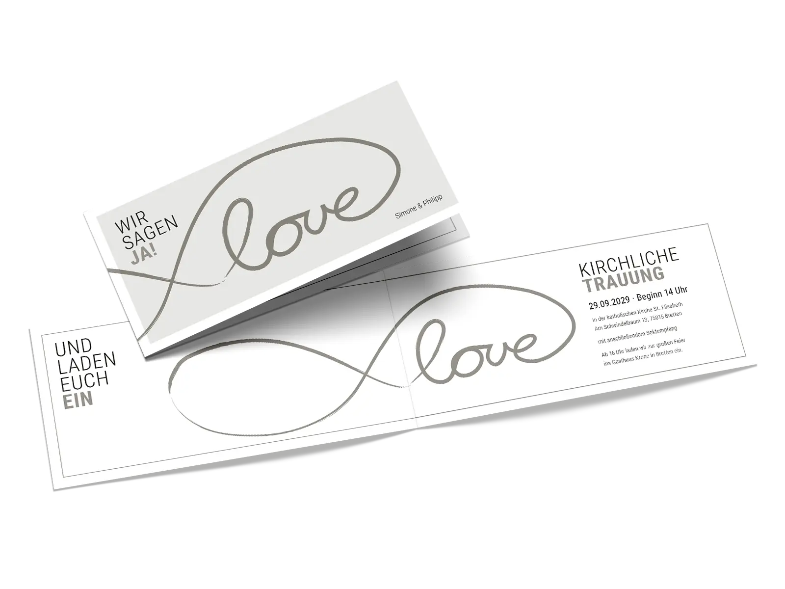Hochzeitseinladung "Ja zur Liebe"