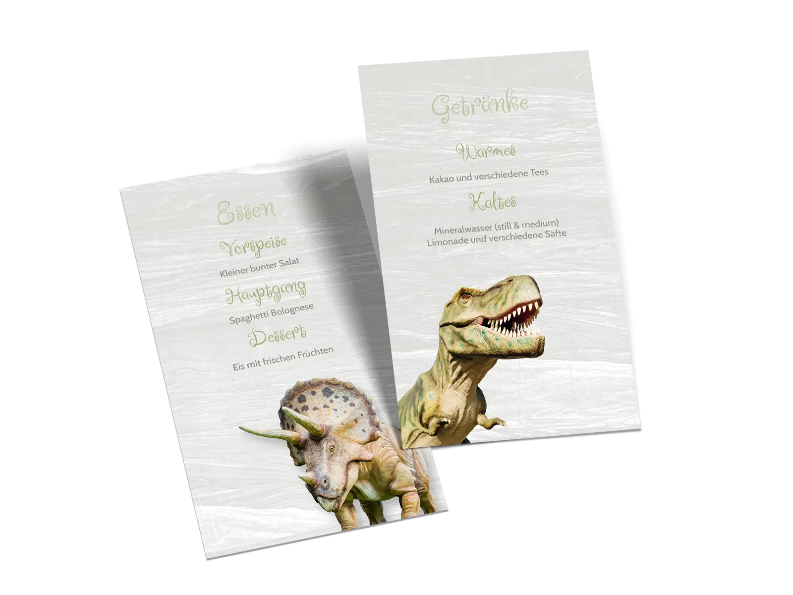 Menükarte "Dino"